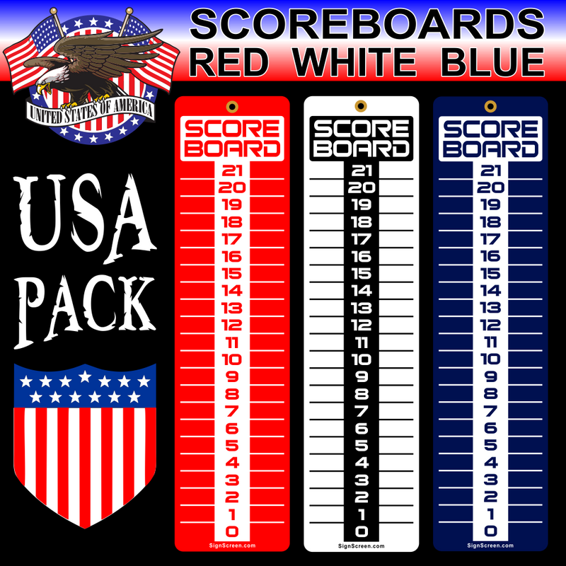 10 pack - Cornhole Scoreboard/Score Keeper Sign